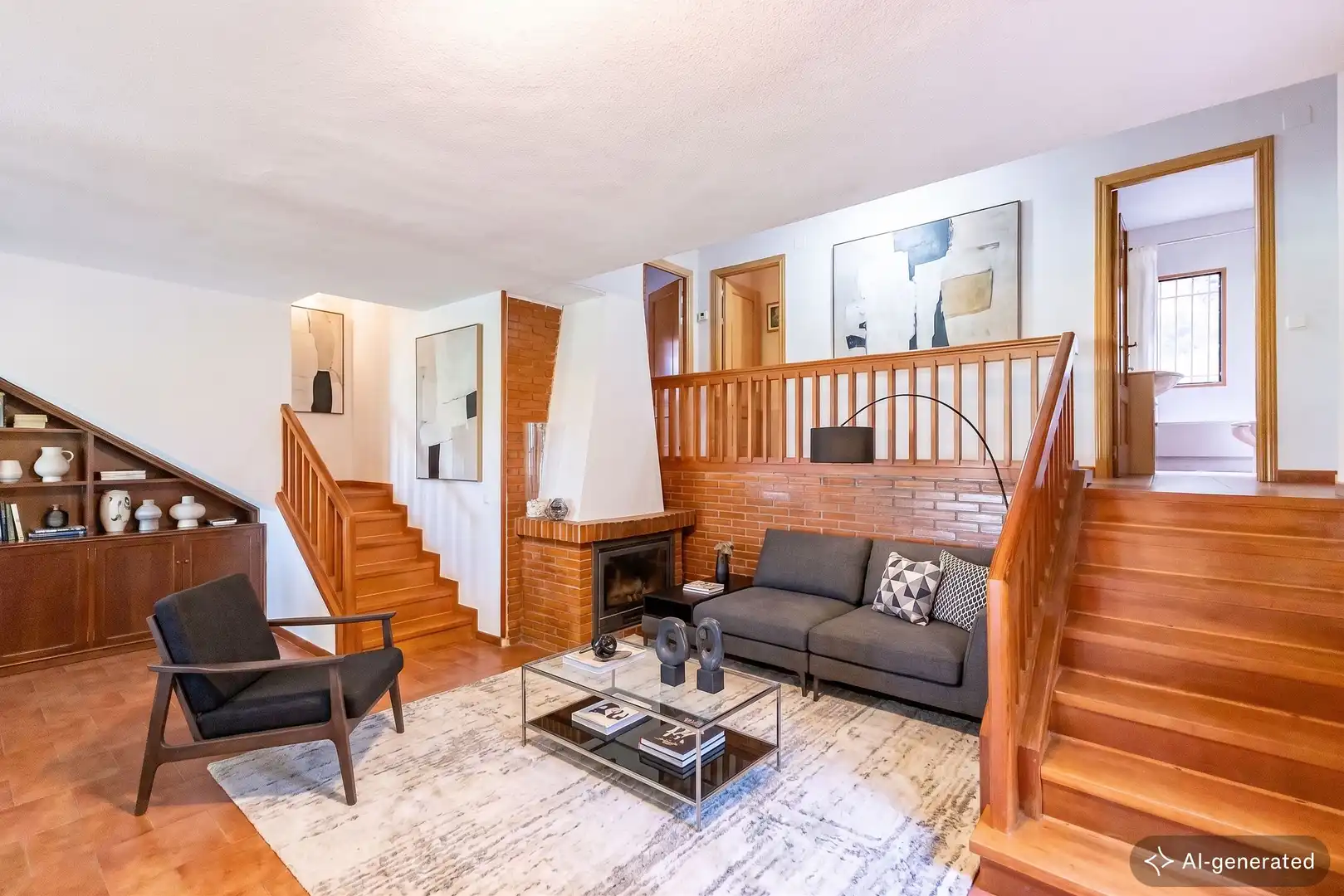 Sala de estar de Casa o chalet en venta en El Casar con Aire acondicionado, Calefacción y Jardín privado
