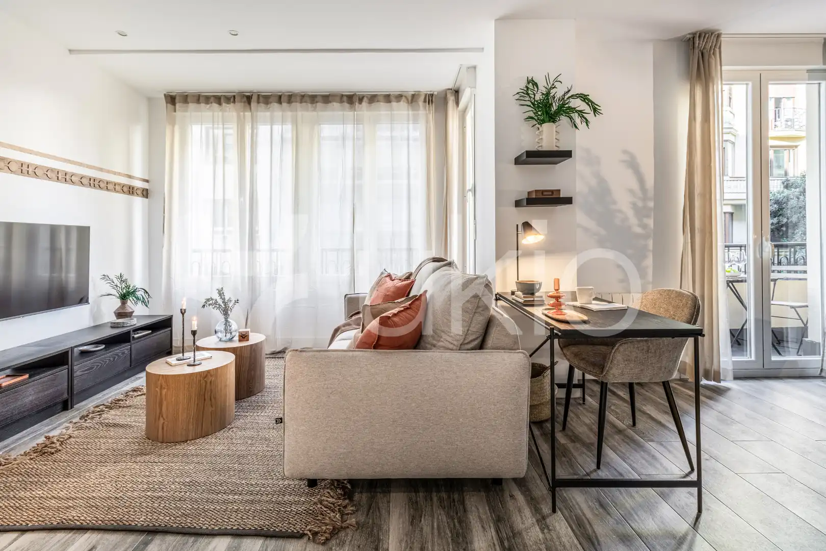 Sala de estar de Apartamento de alquiler en Madrid con Aire acondicionado, Calefacción y Terraza
