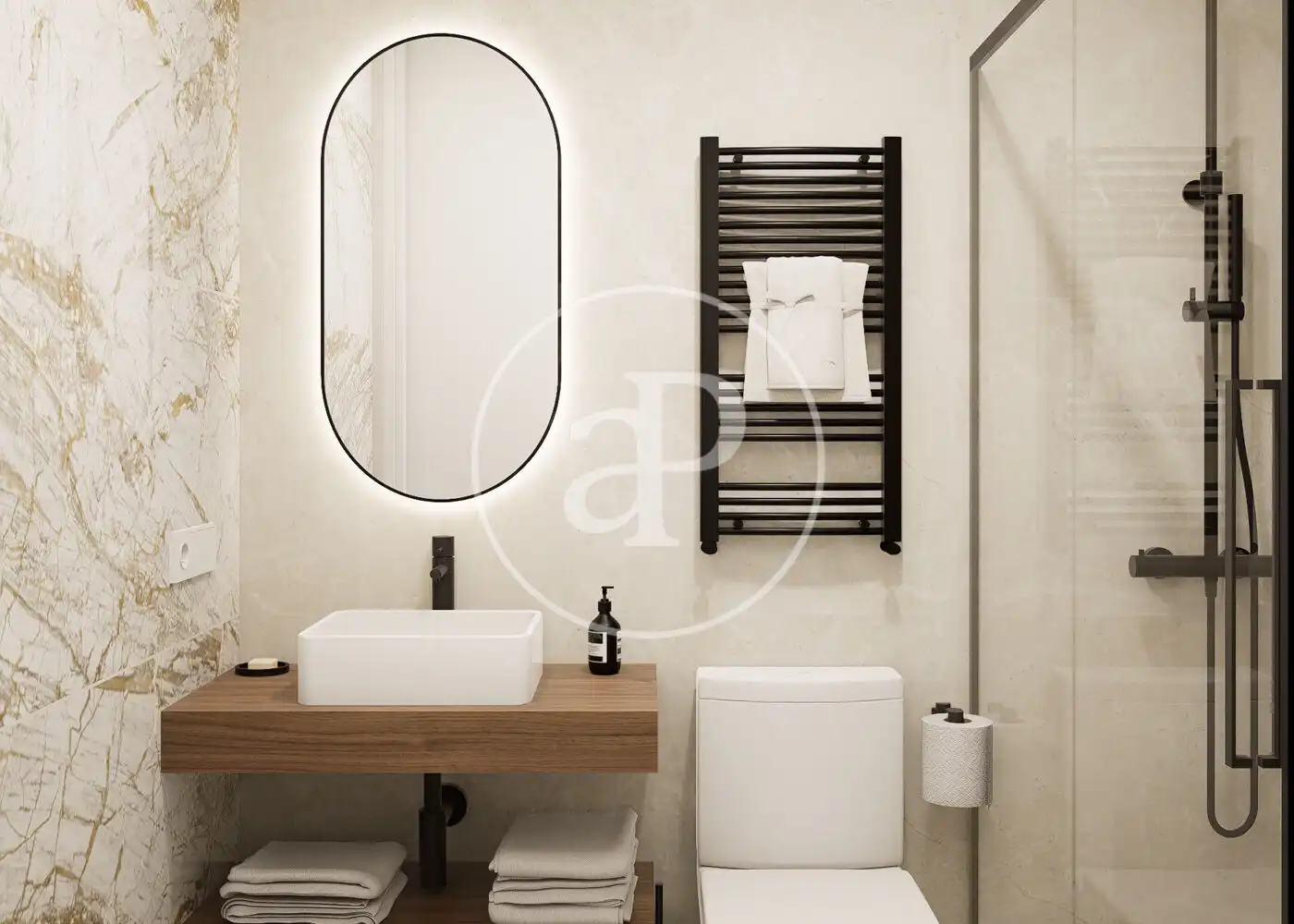 Bathroom of Flat for sale in Madrid  with Air Conditioner, Heating and Furnished