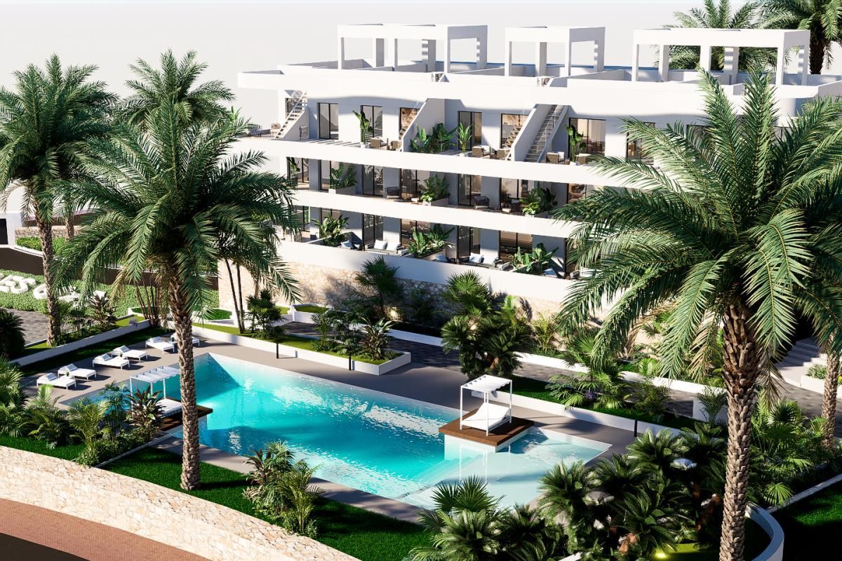 Piscina de Planta baja en venta en Finestrat con Jardín privado, Terraza y Piscina comunitaria