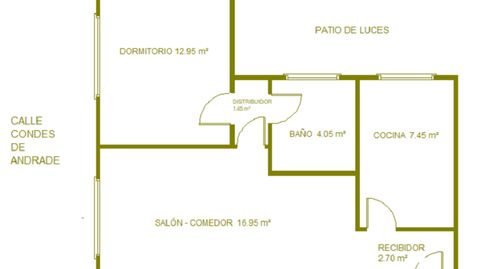 Foto 2 de Pis en venda a Calle Condes de Andrade, Portádego - Vilaboa Norte, Culleredo