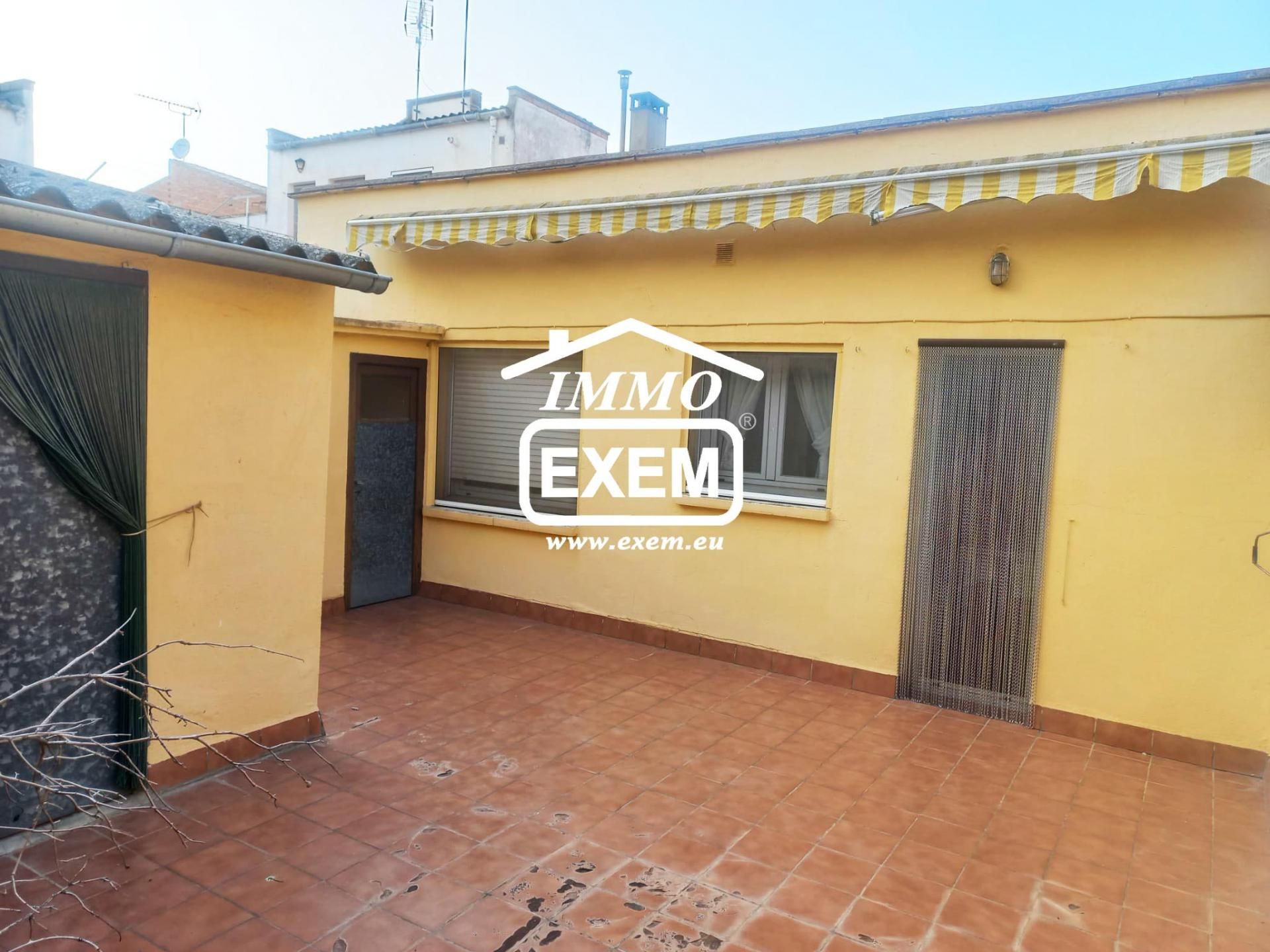 Exterior view of Single-family semi-detached for sale in Almenar  with Heating, Terrace and Furnished