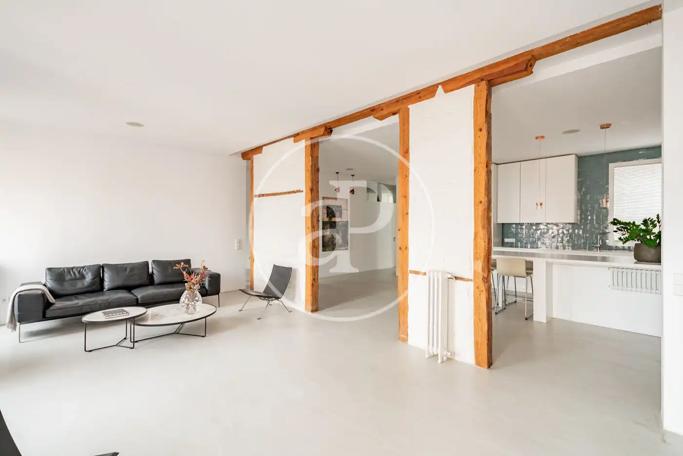 Living room of Flat for rent in Madrid  with Air Conditioner, Heating and Balcony