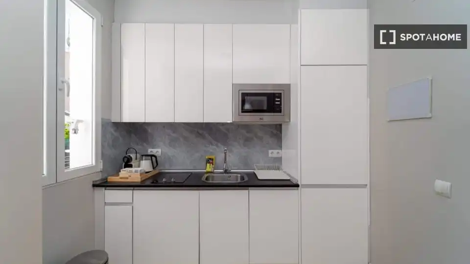 Kitchen of Flat for rent in Madrid  with Air Conditioner, Heating and Furnished