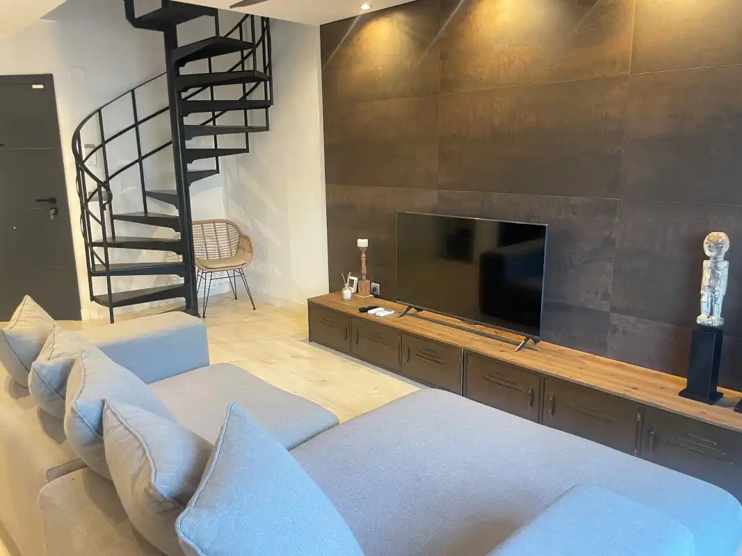 Sala de estar de Ático en venta en Daimús con Aire acondicionado, Jardín privado y Terraza