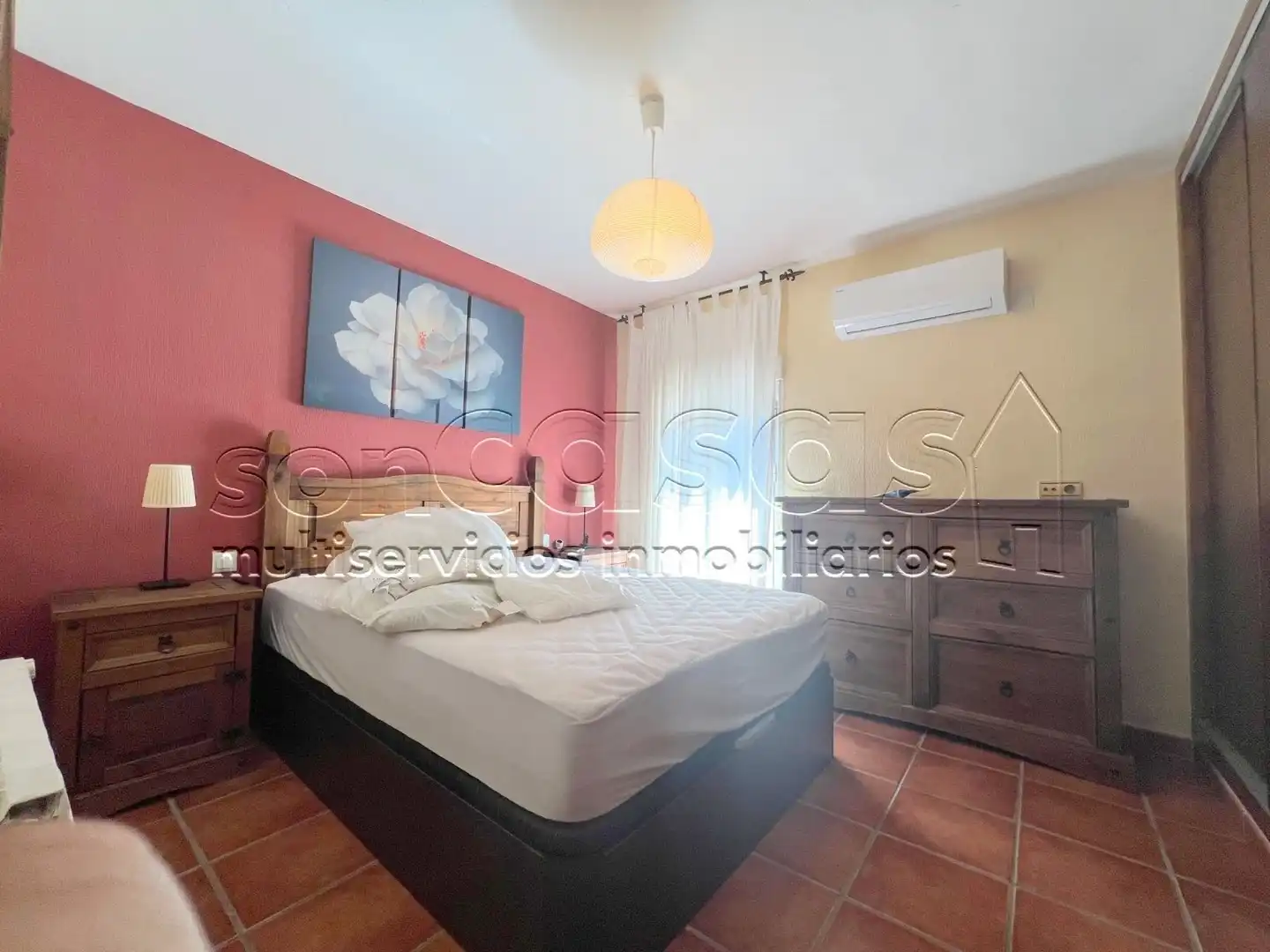 Schlafzimmer von Wohnung zur Miete in Madrid mit Klimaanlage, Heizung und Terrasse