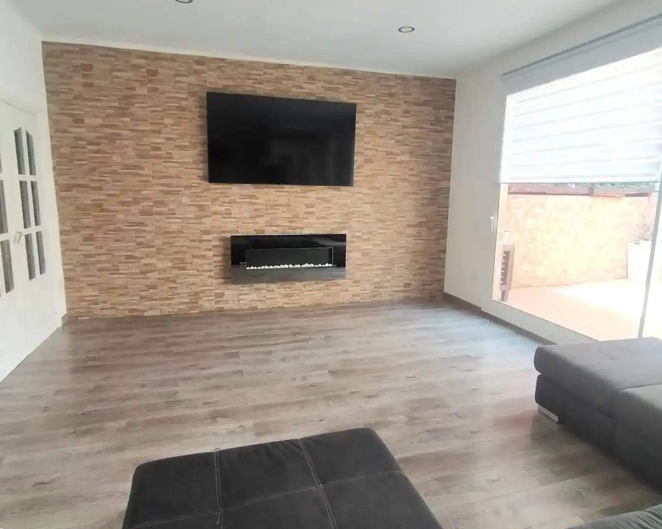 Sala de estar de Piso en venta en Badalona con Calefacción, Parquet y Terraza