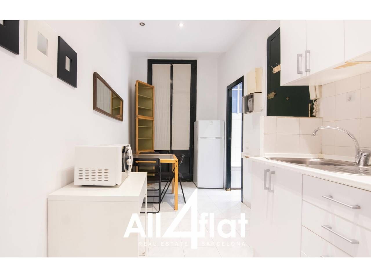 Kitchen of Flat to rent in  Barcelona Capital  with Furnished and Balcony
