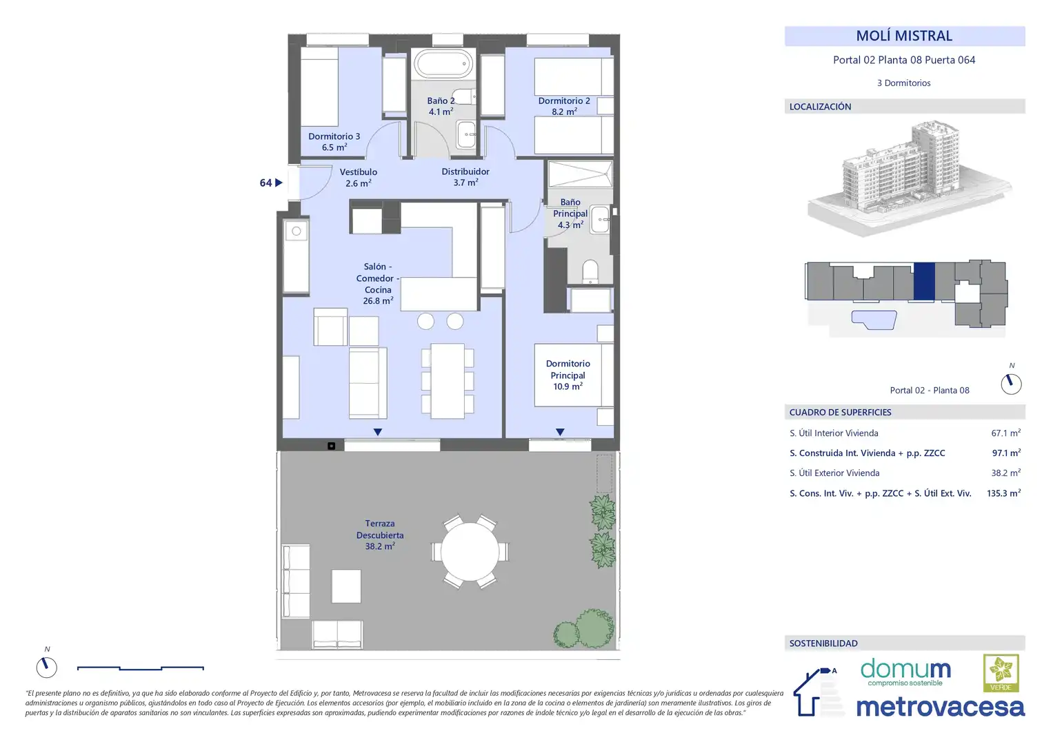 Neubau-Penthouse zum Verkauf in Carrer Braç del Moli 3, imagen 2