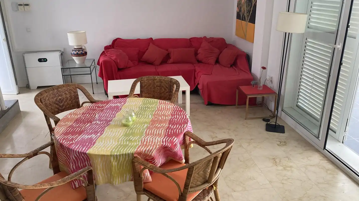 Sala d'estar de Casa o xalet de lloguer en Vera amb Aire condicionat, Jardí privat i Terrassa
