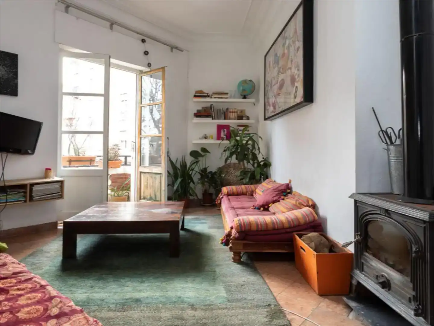 Sala de estar de Ático para compartir en Valencia con Amueblado y Balcón