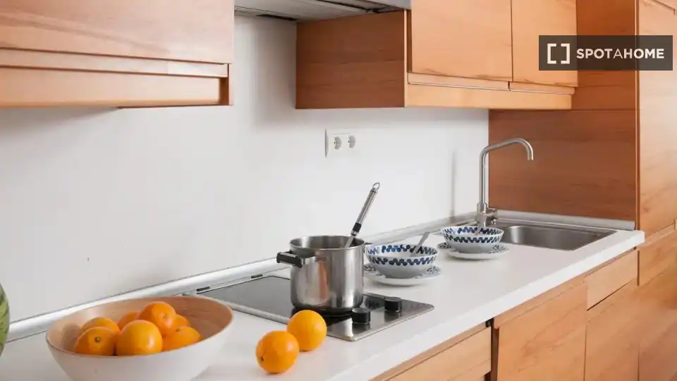 Kitchen of Flat for rent in Madrid  with Air Conditioner, Heating and Furnished