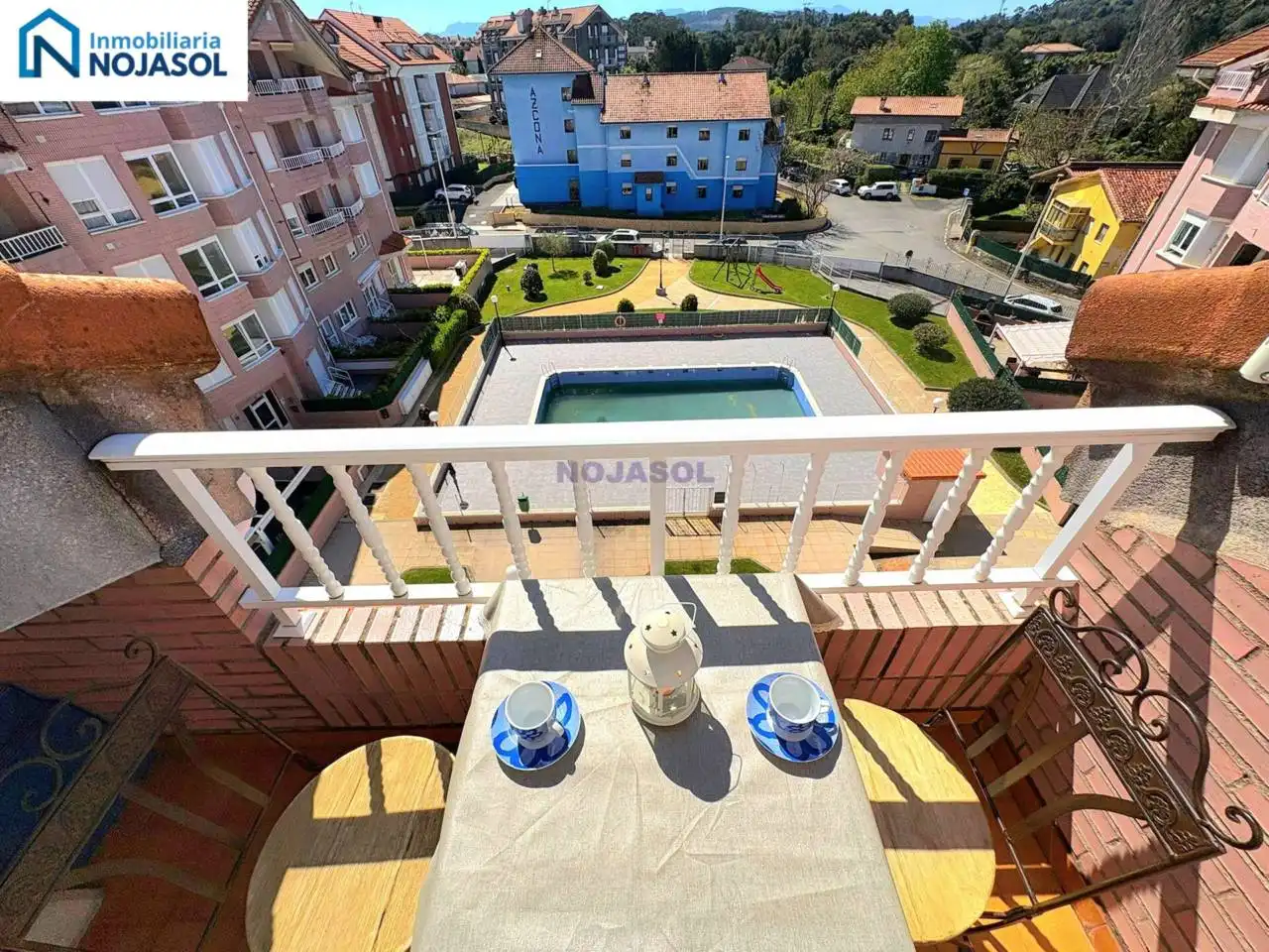 Schwimmbecken von Wohnung zur Miete in Noja mit Heizung, Terrasse und Möbliert