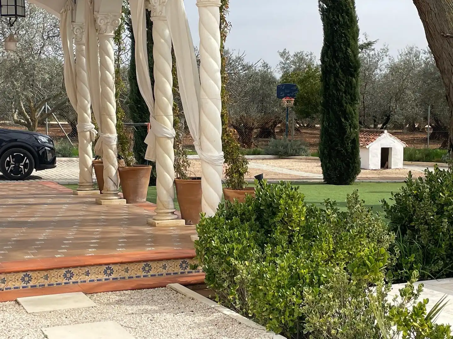 Terraza de Finca rústica en venta en Puente Genil con Aire acondicionado, Jardín privado y Terraza
