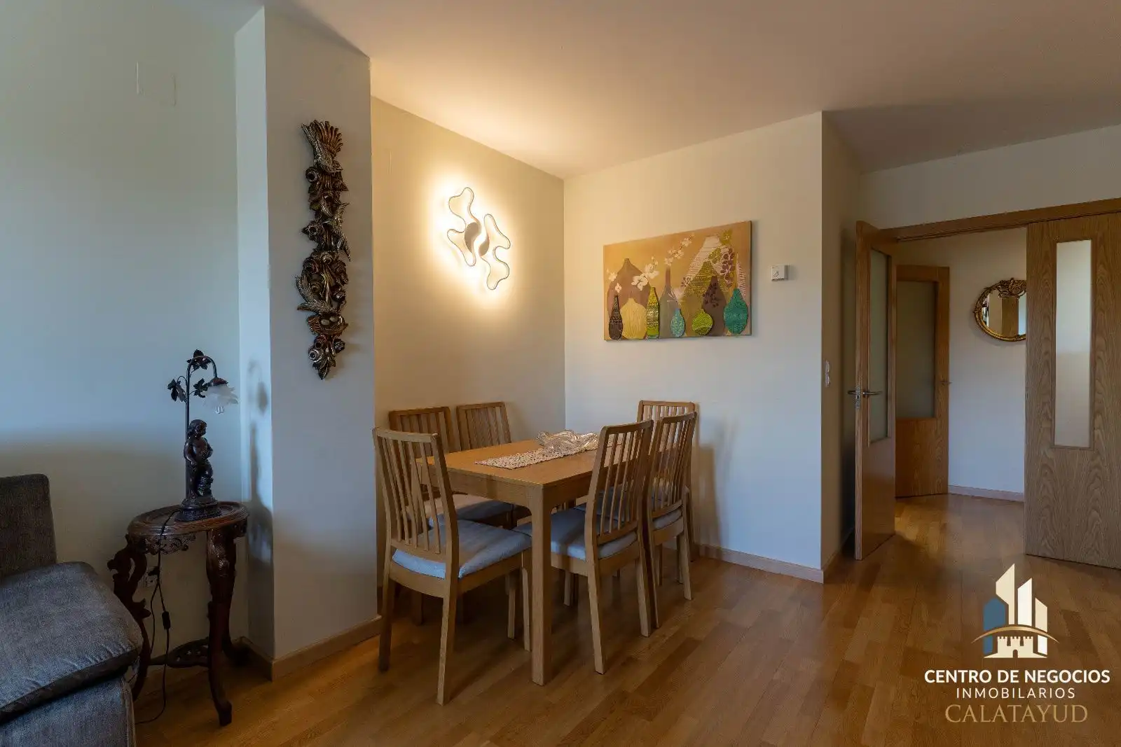Esszimmer von Wohnung zum Verkauf in Calatayud mit Heizung, Parkett und Terrasse