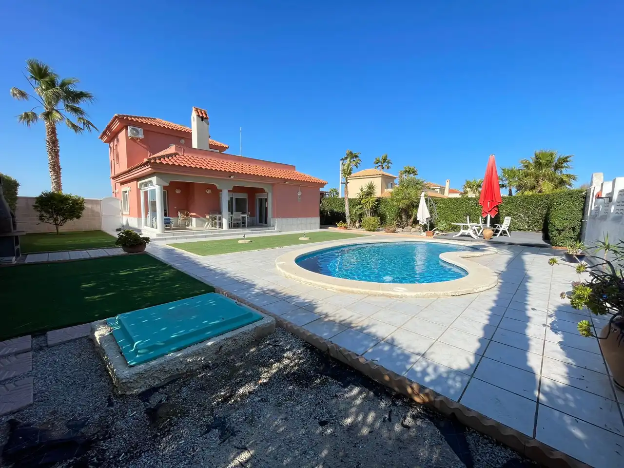 Piscina de Casa o chalet en venta en La Manga del Mar Menor con Aire acondicionado, Calefacción y Jardín privado