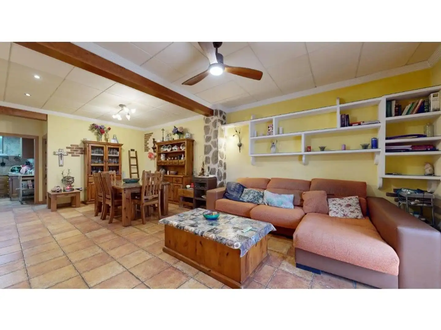 Living room of Flat for sale in La Pobla del Duc  with Air Conditioner, Heating and Terrace