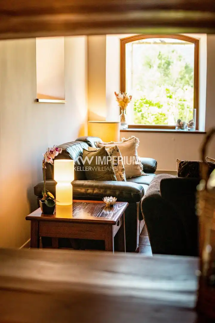 Sala d'estar de Casa o xalet en venda en Colldejou amb Aire condicionat, Jardí privat i Terrassa