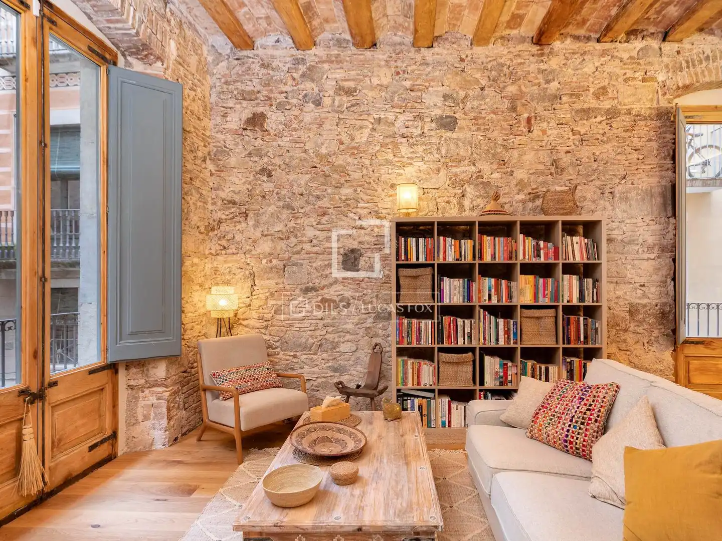 Sala de estar de Piso en venta en Girona con Aire acondicionado y Parquet