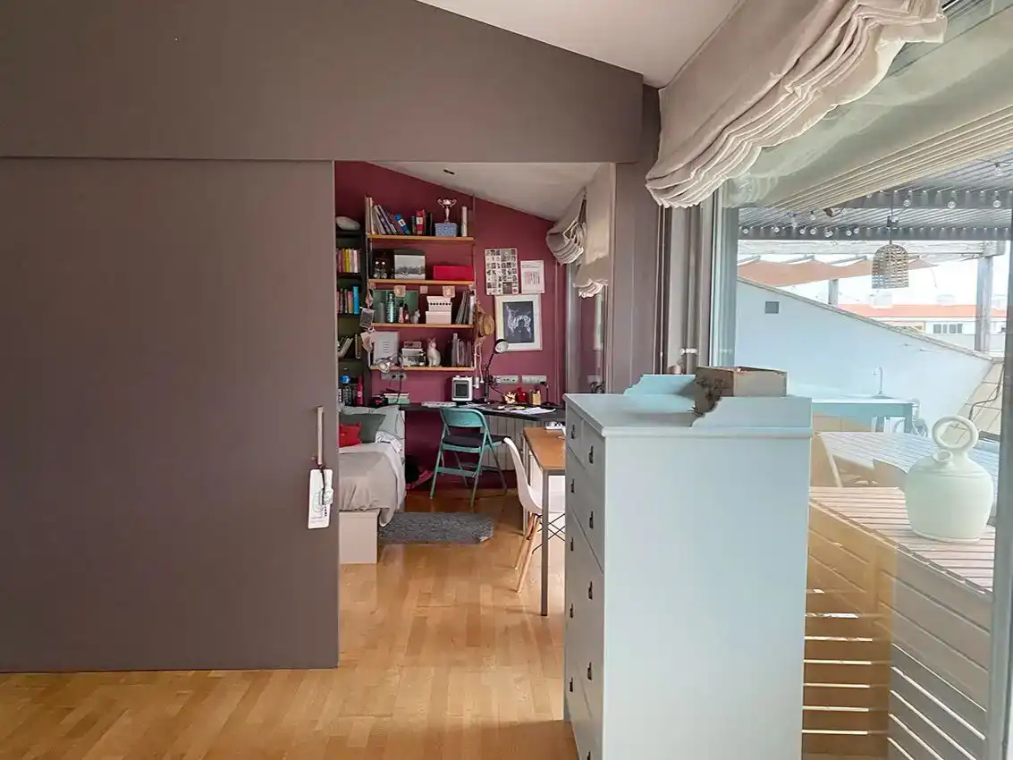 Bedroom of Attic for sale in Sant Joan Despí  with Air Conditioner, Swimming Pool and Balcony