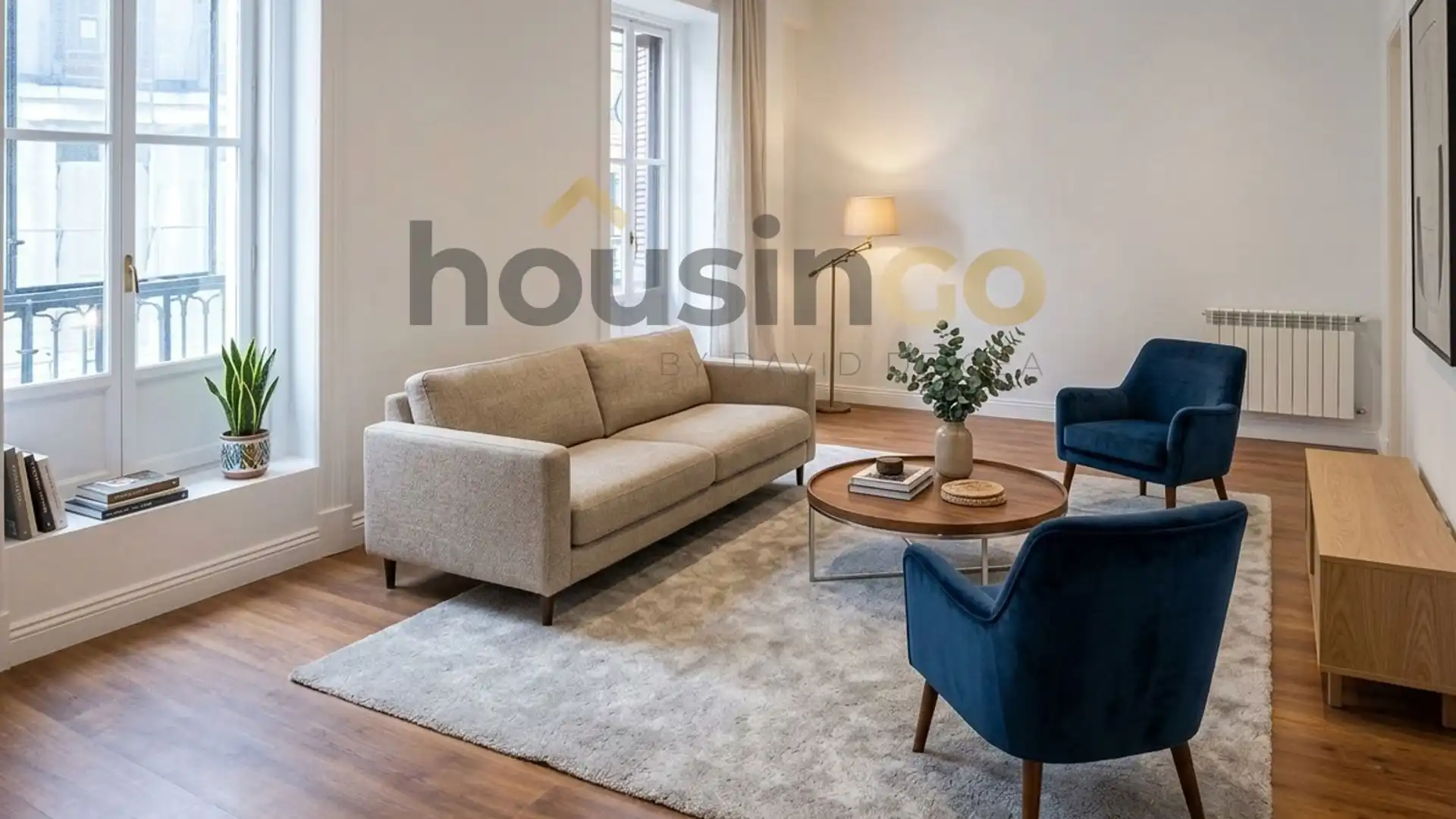 Living room of Flat for rent in  Madrid Capital  with Air Conditioner, Heating and Terrace