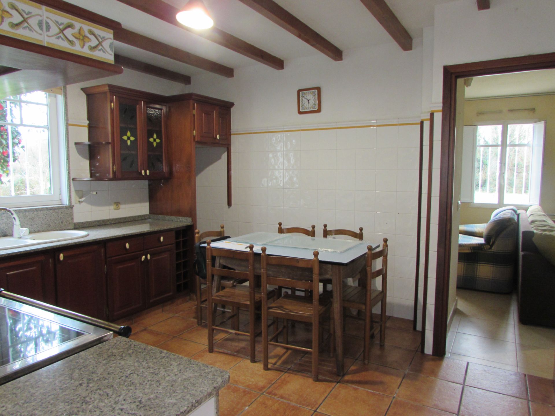 Cuina de Casa o xalet en venda en San Sadurniño amb Jardí privat, Traster i Moblat