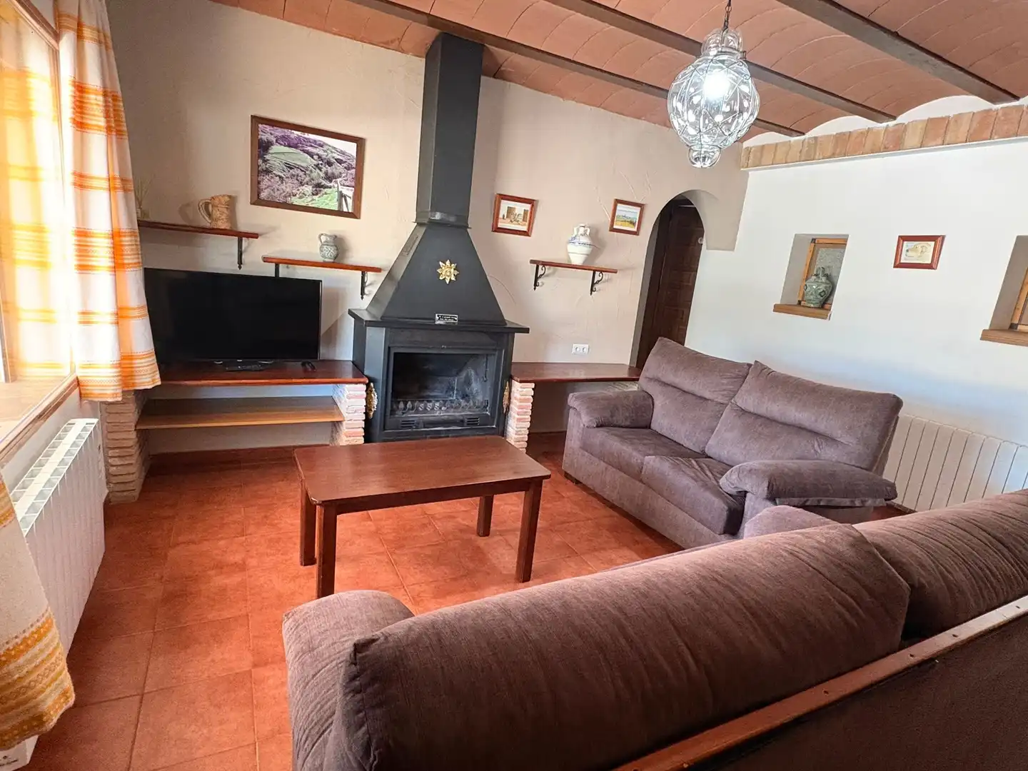 Sala de estar de Finca rústica en venta en Pozo Alcón con Aire acondicionado, Jardín privado y Terraza