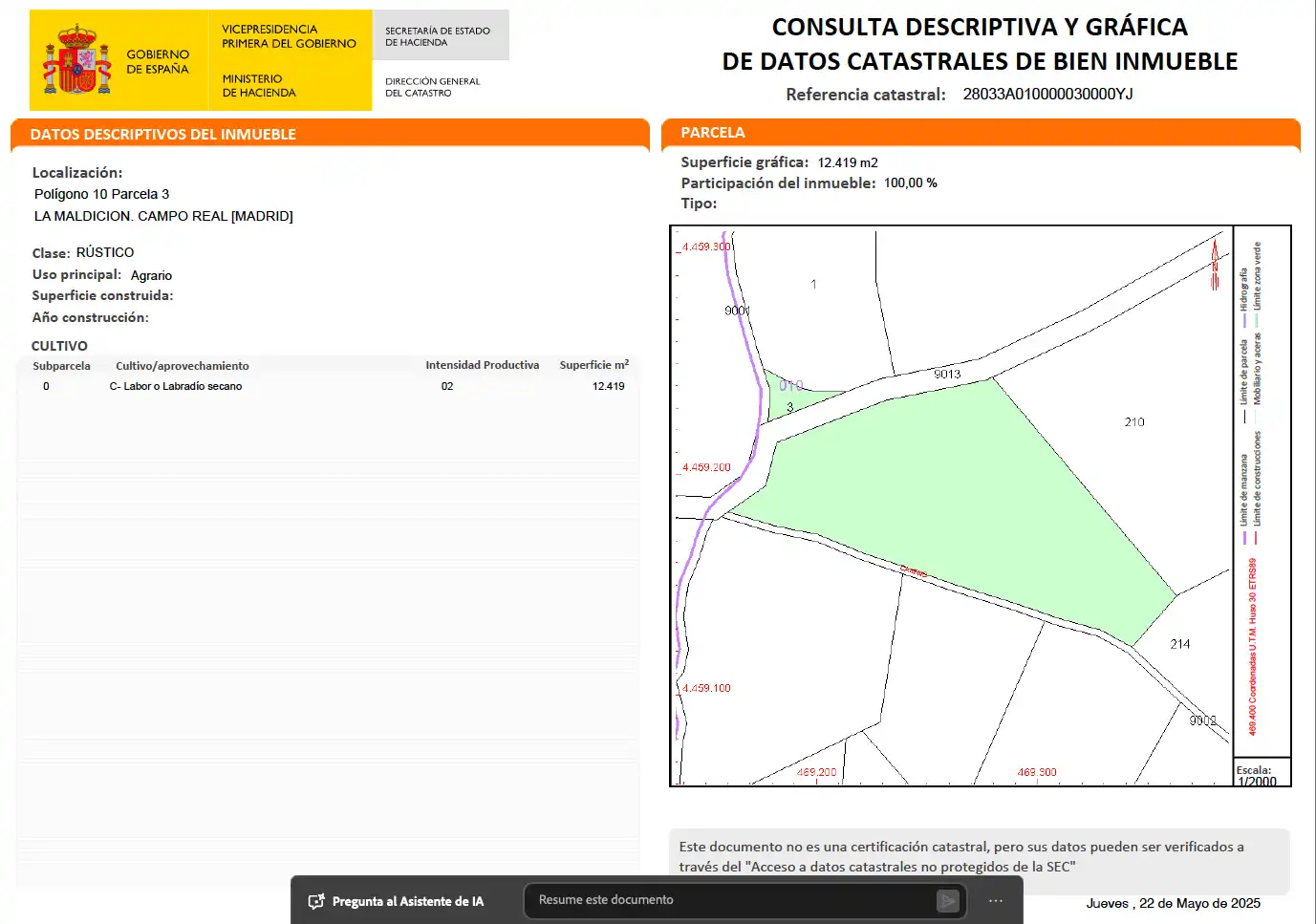 Terrenys i solars en venda a Campo Real