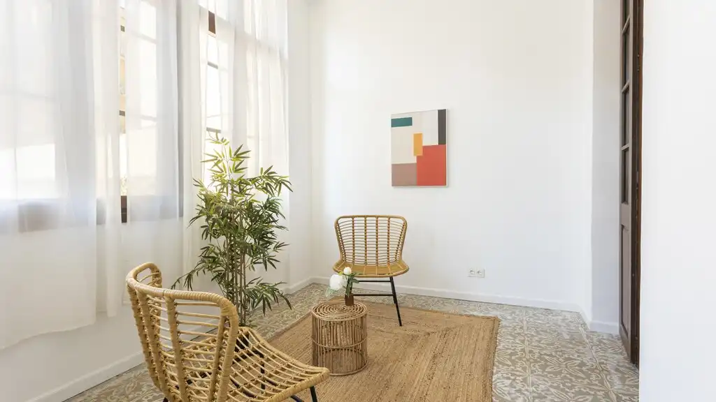 Sala de estar de Apartamento en venta en Barcelona con Aire acondicionado, Calefacción y Parquet