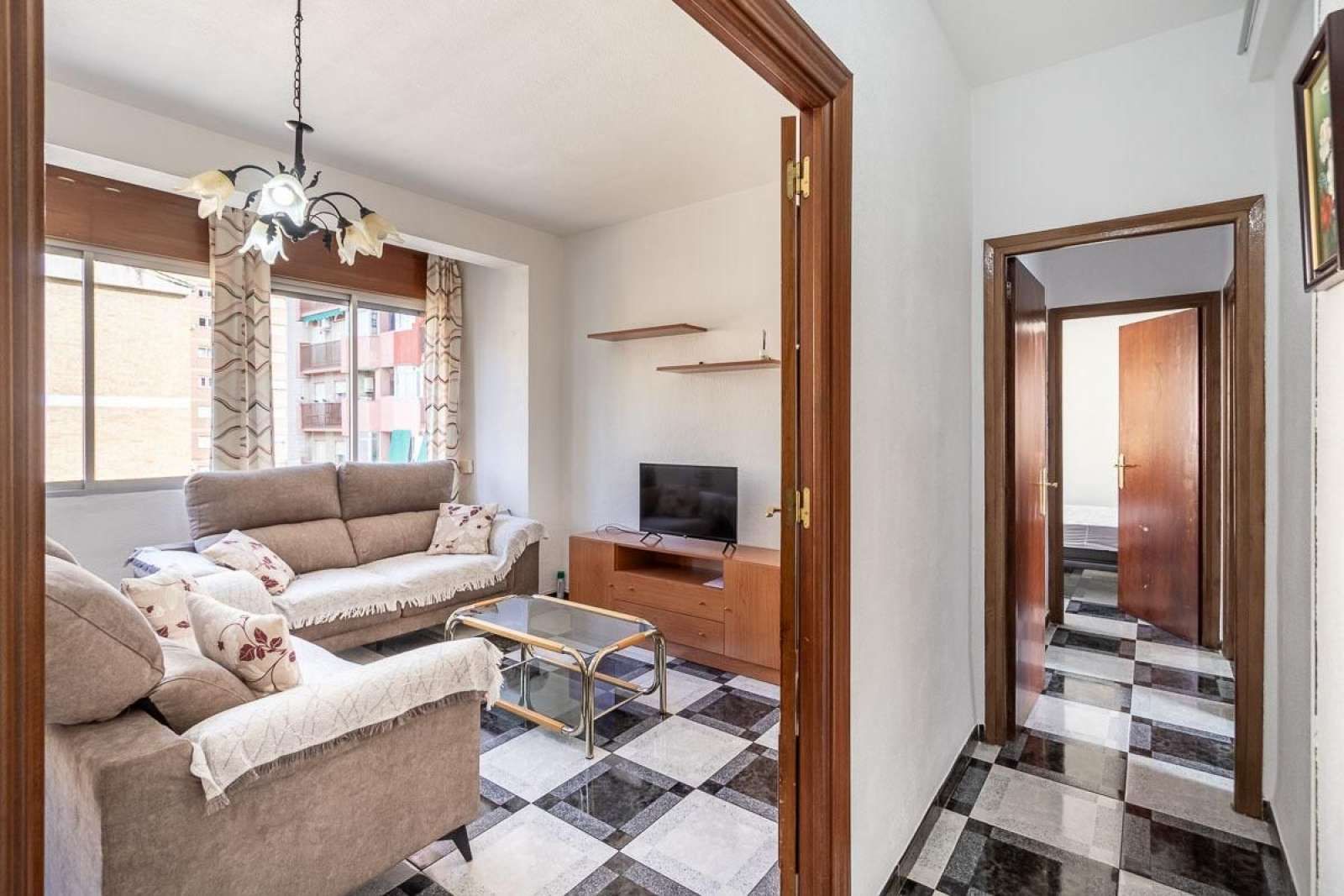 Living room of Apartment to share in  Granada Capital  with Air Conditioner, Heating and Terrace
