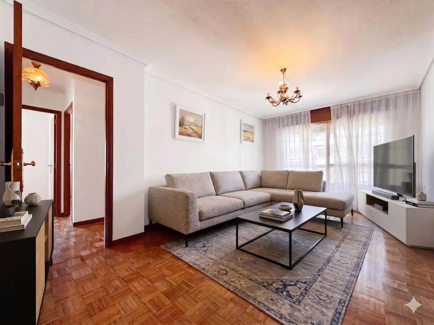 Living room of Flat for sale in Pontevedra Capital   with Heating