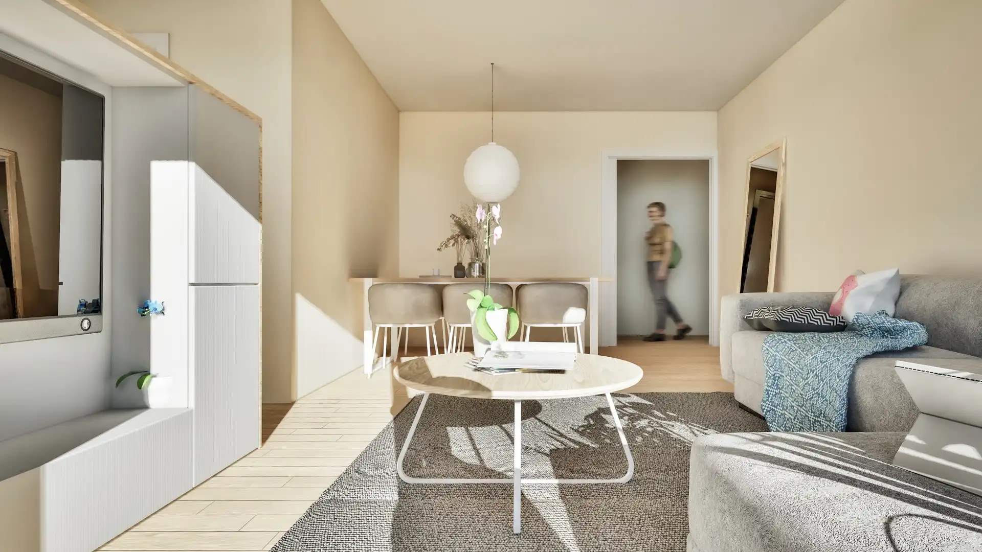 Wohnzimmer von Wohnung zum Verkauf in Sant Fruitós de Bages mit Klimaanlage, Heizung und Parkett