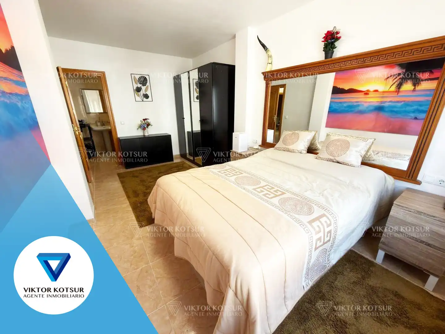 Schlafzimmer von Wohnung zum Verkauf in Roquetas de Mar mit Klimaanlage, Terrasse und Möbliert