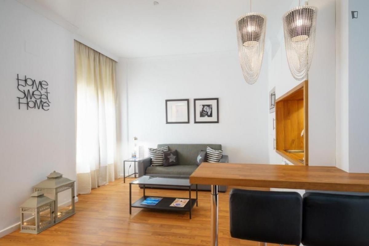 Living room of Apartment to rent in Málaga Capital  with Air Conditioner, Heating and Furnished