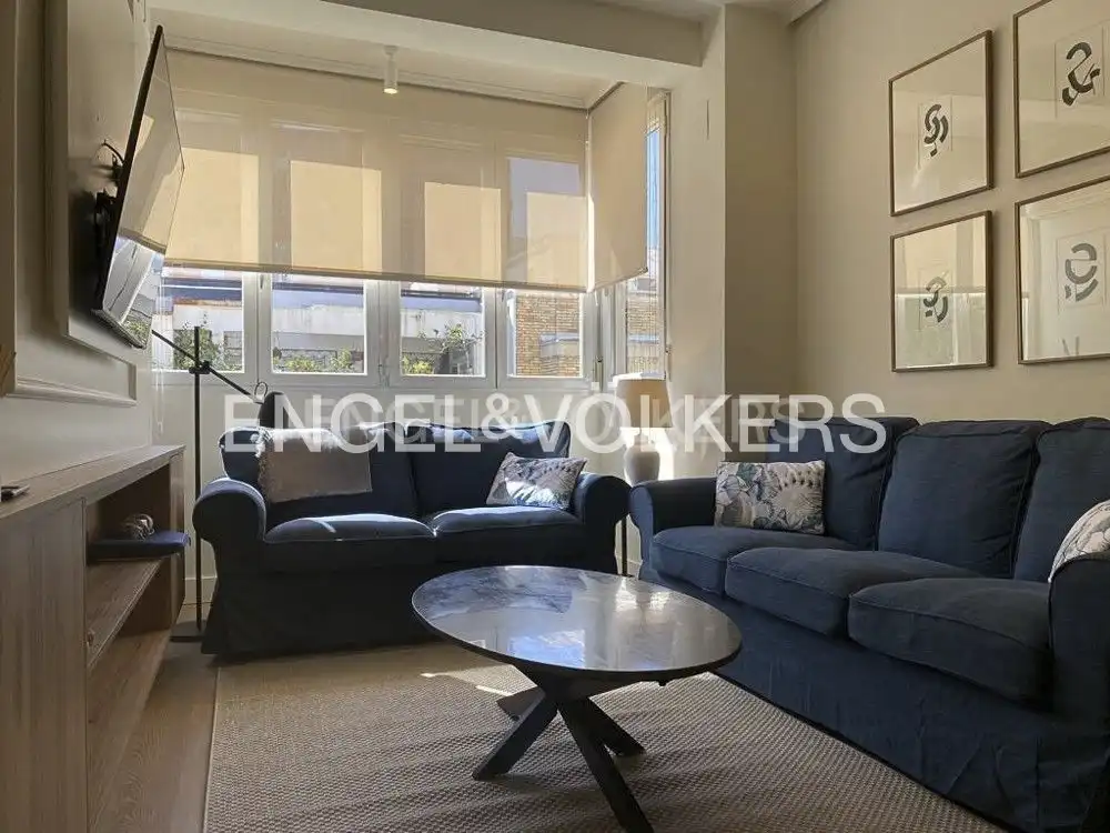 Living room of Flat for rent in Madrid  with Air Conditioner, Heating and Storage room