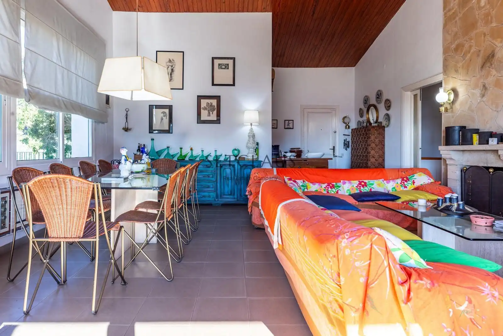 Sala d'estar de Casa o xalet en venda en Lloret de Mar amb Calefacció, Jardí privat i Terrassa