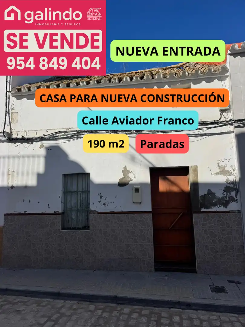 Adossat en venda a Paradas