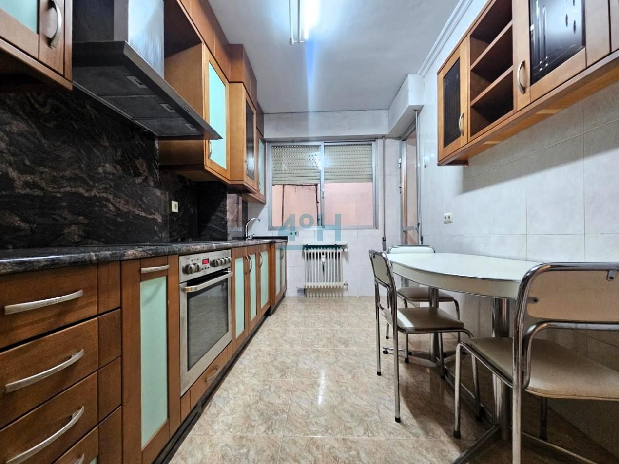 Kitchen of Flat for sale in Ourense Capital   with Heating, Terrace and Storage room