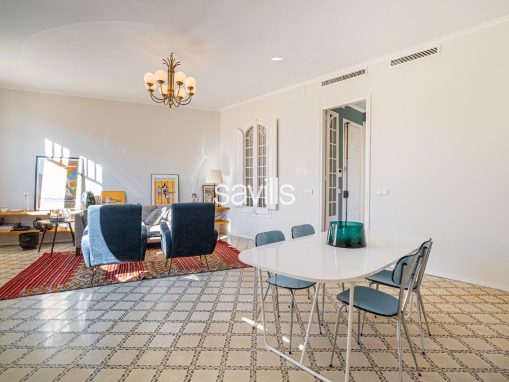 Dining room of Attic for sale in  Barcelona Capital  with Air Conditioner, Terrace and Balcony