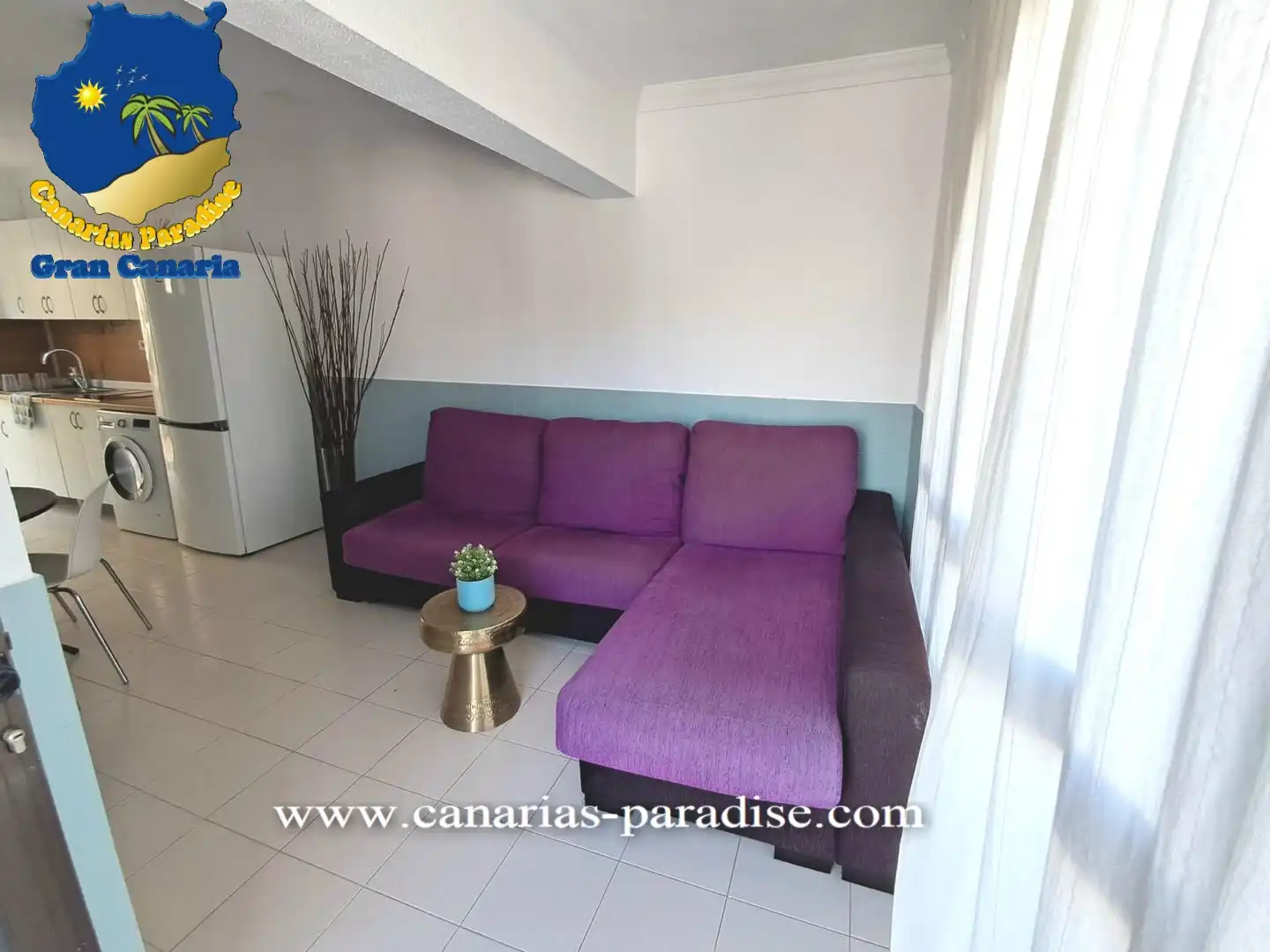 Wohnzimmer von Maisonette zum Verkauf in Mogán mit Klimaanlage, Terrasse und Möbliert