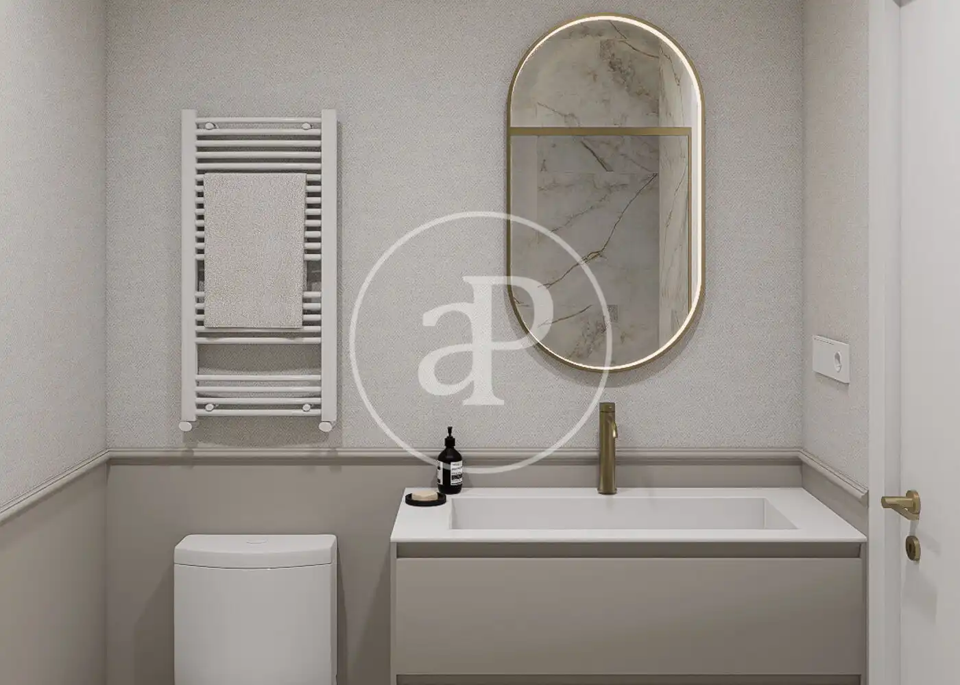Badezimmer von Wohnung zum Verkauf in Madrid mit Klimaanlage, Heizung und Möbliert
