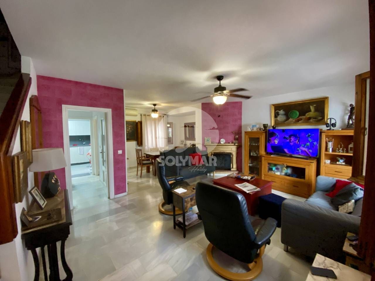 Living room of Single-family semi-detached for sale in Vélez-Málaga  with Air Conditioner, Private garden and Terrace