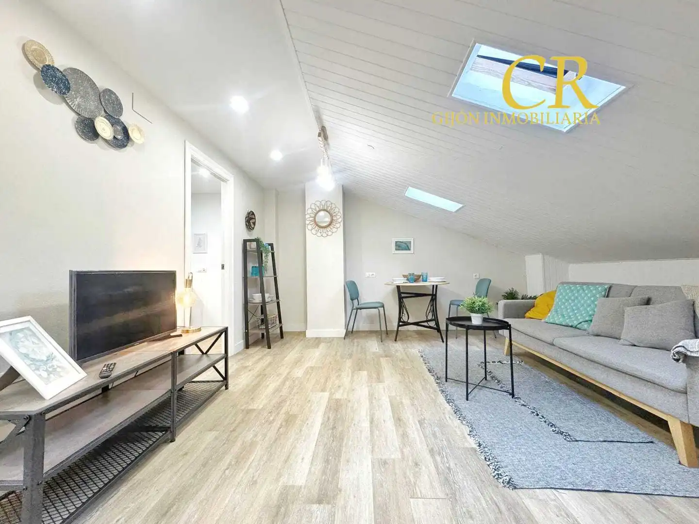 Sala de estar de Ático en venta en Gijón  con Calefacción, Amueblado y Horno
