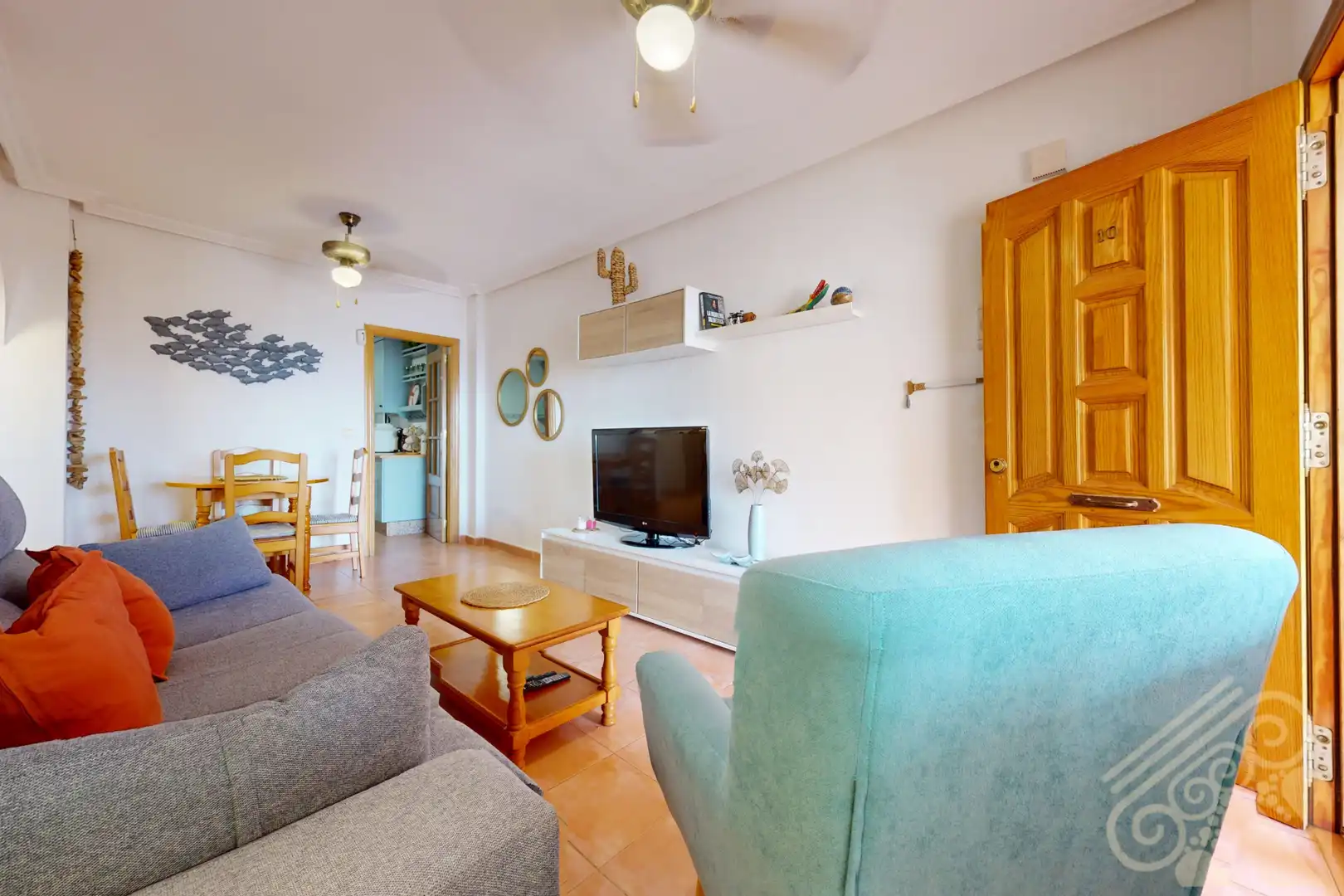 Sala d'estar de Apartament en venda en Mojácar amb Terrassa, Moblat i Piscina comunitària