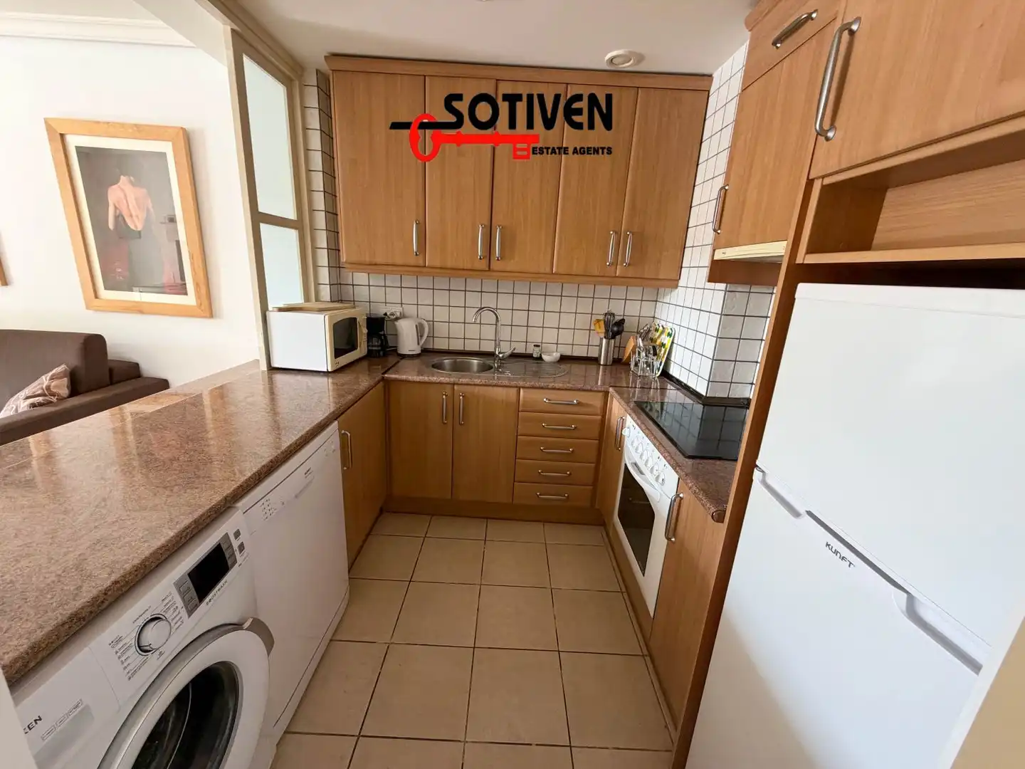 Cocina de Apartamento de alquiler en Santiago del Teide con Terraza y Piscina comunitaria