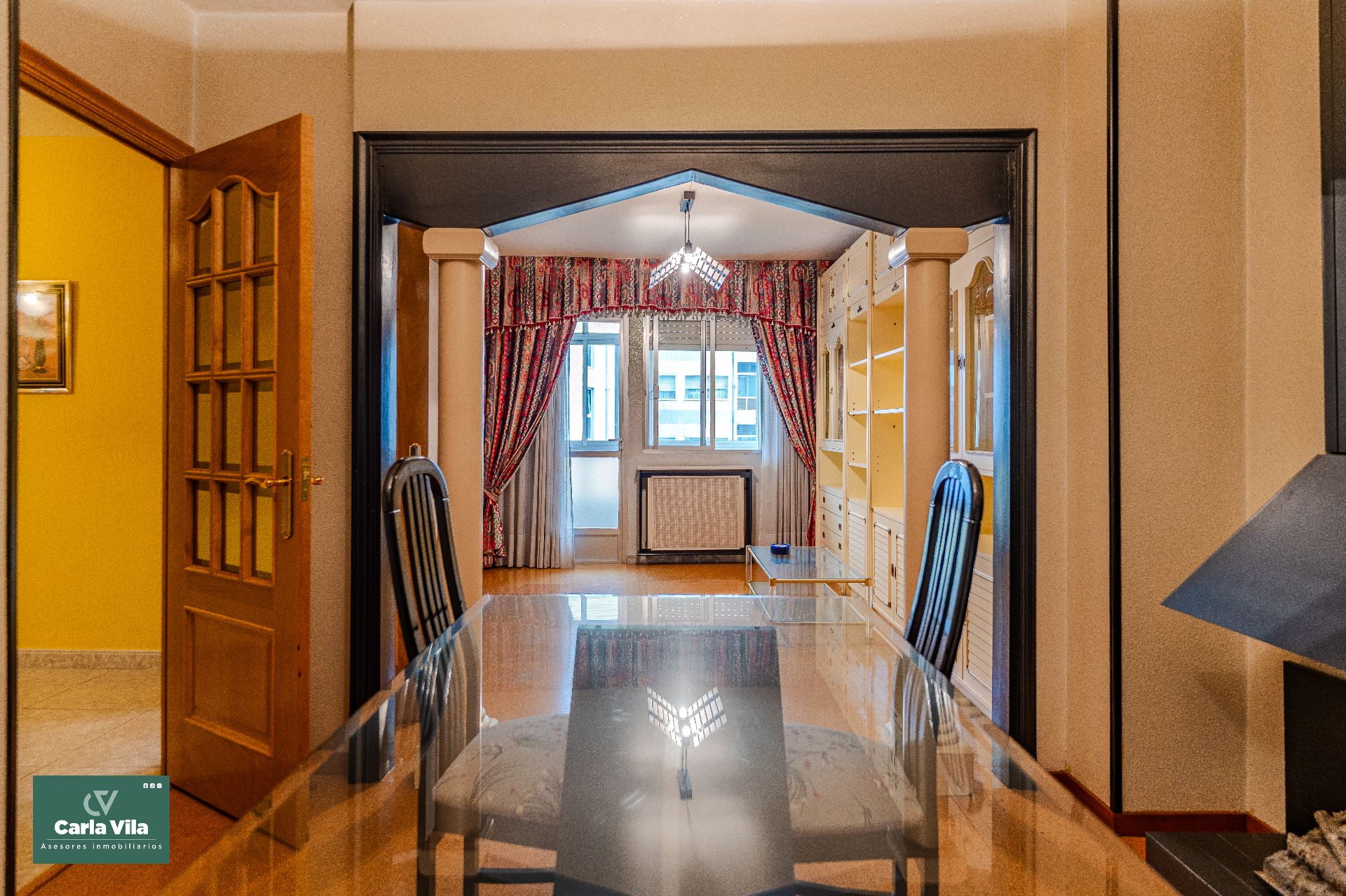 Dining room of Flat for sale in Lugo Capital  with Heating, Storage room and Furnished