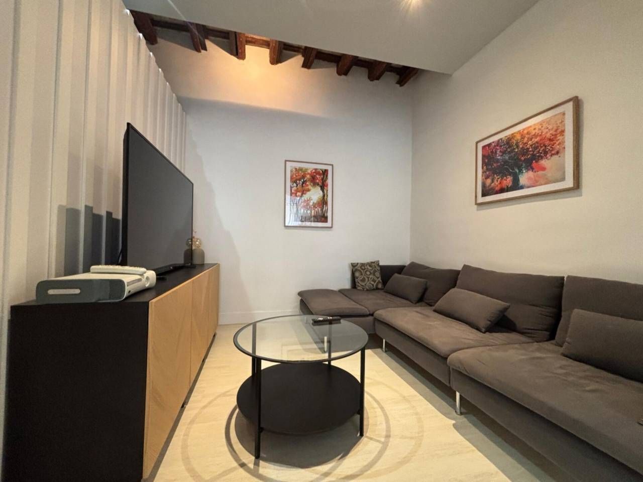 Sala d'estar de Pis en venda en Vilanova i la Geltrú amb Aire condicionat, Calefacció i Parquet