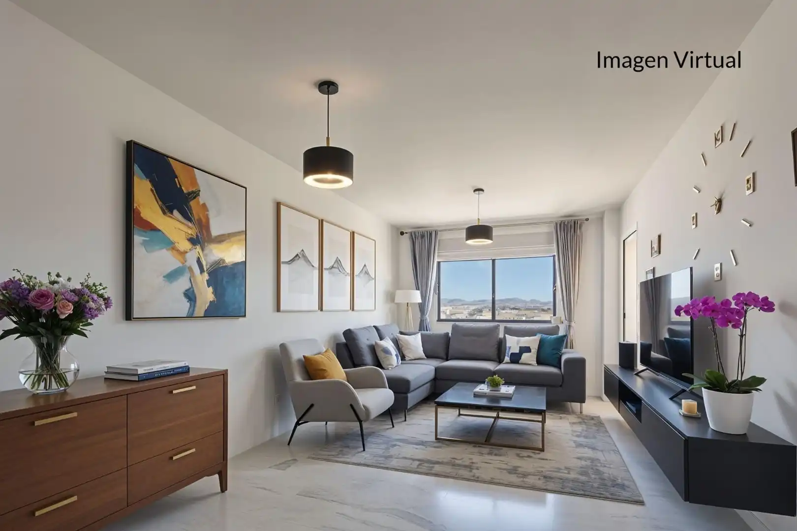Wohnzimmer von Wohnung zum Verkauf in Mijas mit Terrasse