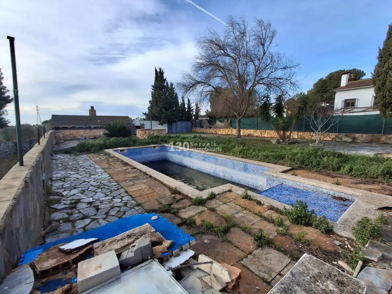 Piscina de Casa o xalet en venda en Cabra del Camp amb Jardí privat, Parquet i Terrassa