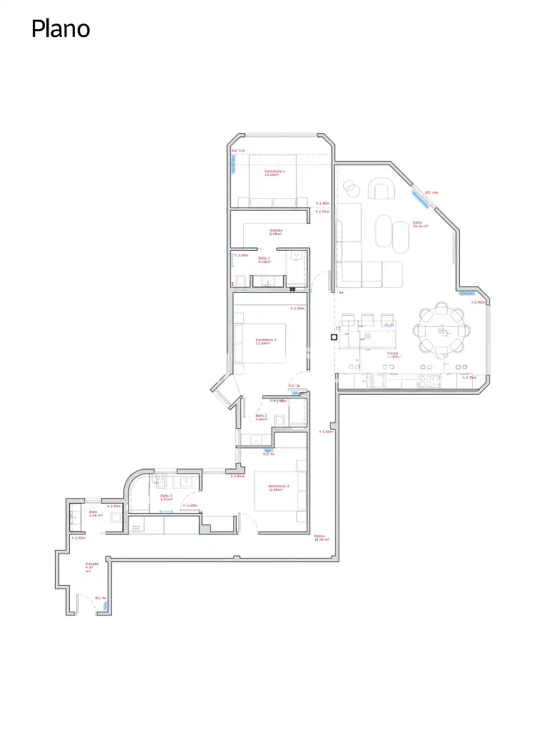 Wohnung zum Verkauf in Madrid mit Klimaanlage und Heizung